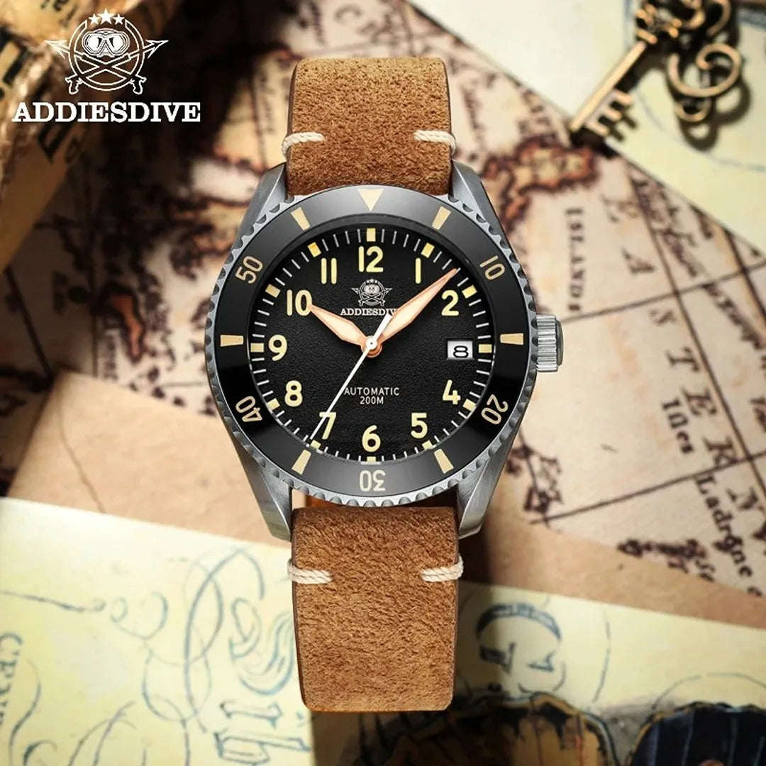 relogio-addiesdive-prata-automático-leather-summit