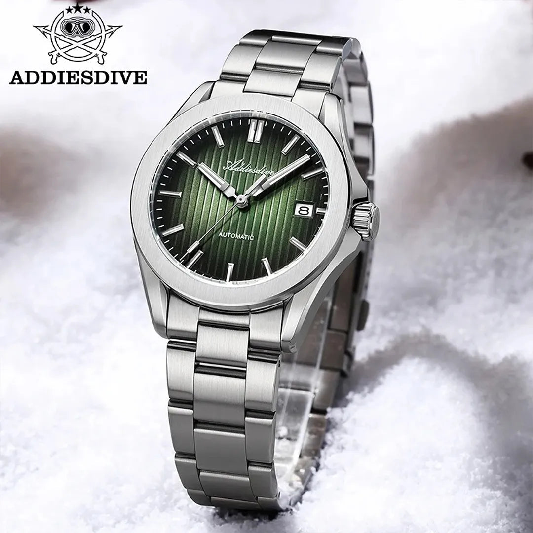 relogio-prata-addiesdive-automático-outlander-green