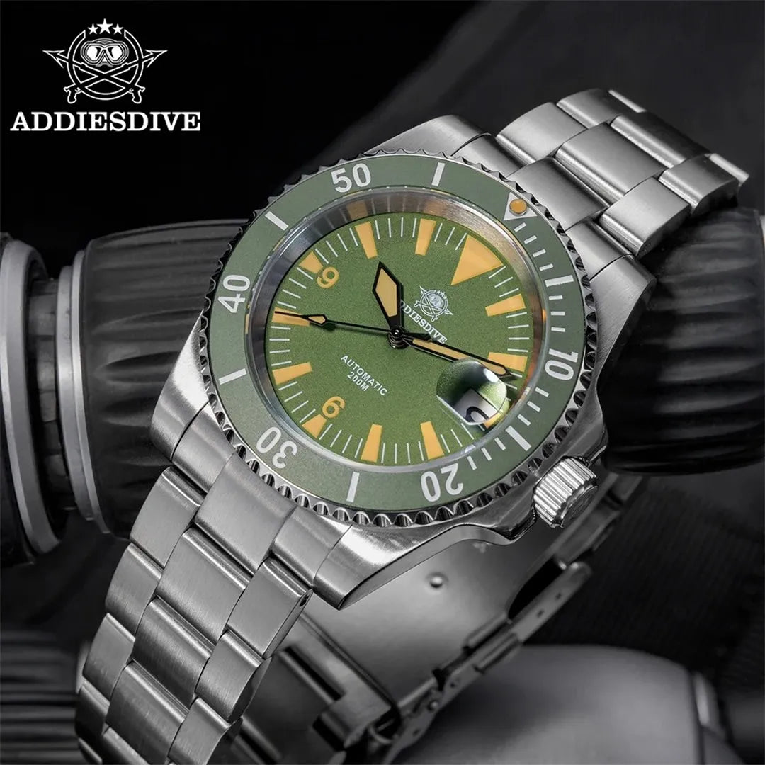relogio-addiesdive-automático-aço-green-mariner